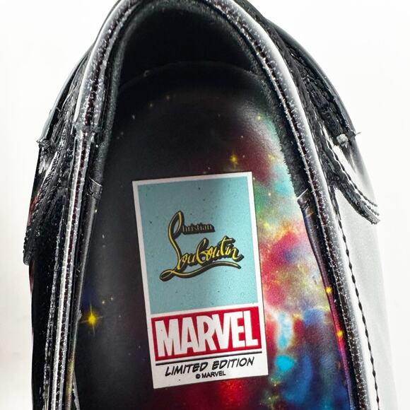 Christian Louboutin x Marvel The Amazing Loubi Patent Leather Loafers Size 37.5 - Picture 6 of 12